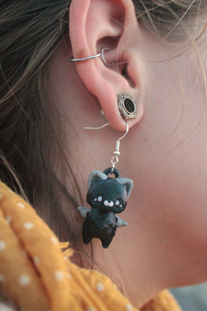 Cat Pixie Ohrringe – Magischer Ohrschmuck im Fantasy-Stil Layers in Green