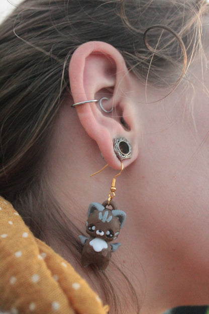 Cat Pixie Ohrringe – Magischer Ohrschmuck im Fantasy-Stil Layers in Green