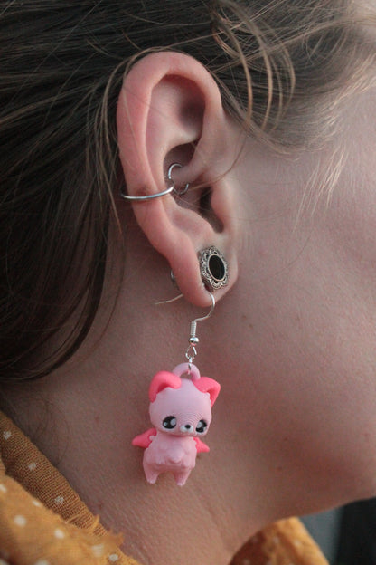 Cat Pixie Ohrringe – Magischer Ohrschmuck im Fantasy-Stil Layers in Green