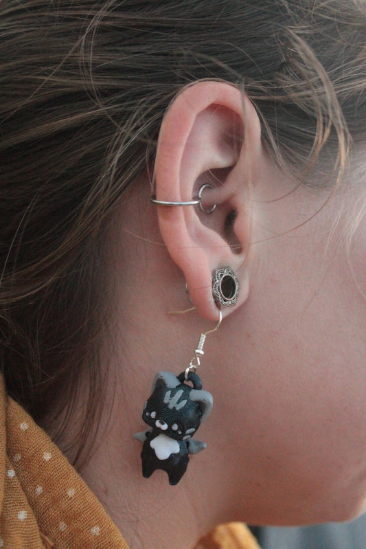 Cat Pixie Ohrringe – Magischer Ohrschmuck im Fantasy-Stil Layers in Green