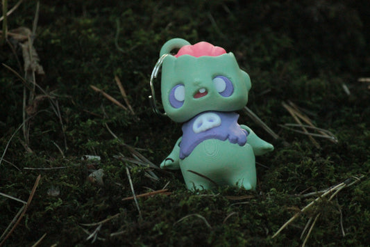 Zombiefigur Keychain – Gruseliger Schlüsselanhänger für Halloween Layers in Green