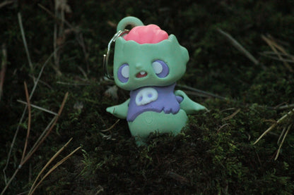 Zombiefigur Keychain – Gruseliger Schlüsselanhänger für Halloween Layers in Green