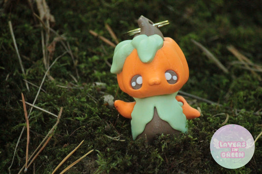 Pumpkin Man Keychain – Magischer Schlüsselanhänger für Halloween Layers in Green