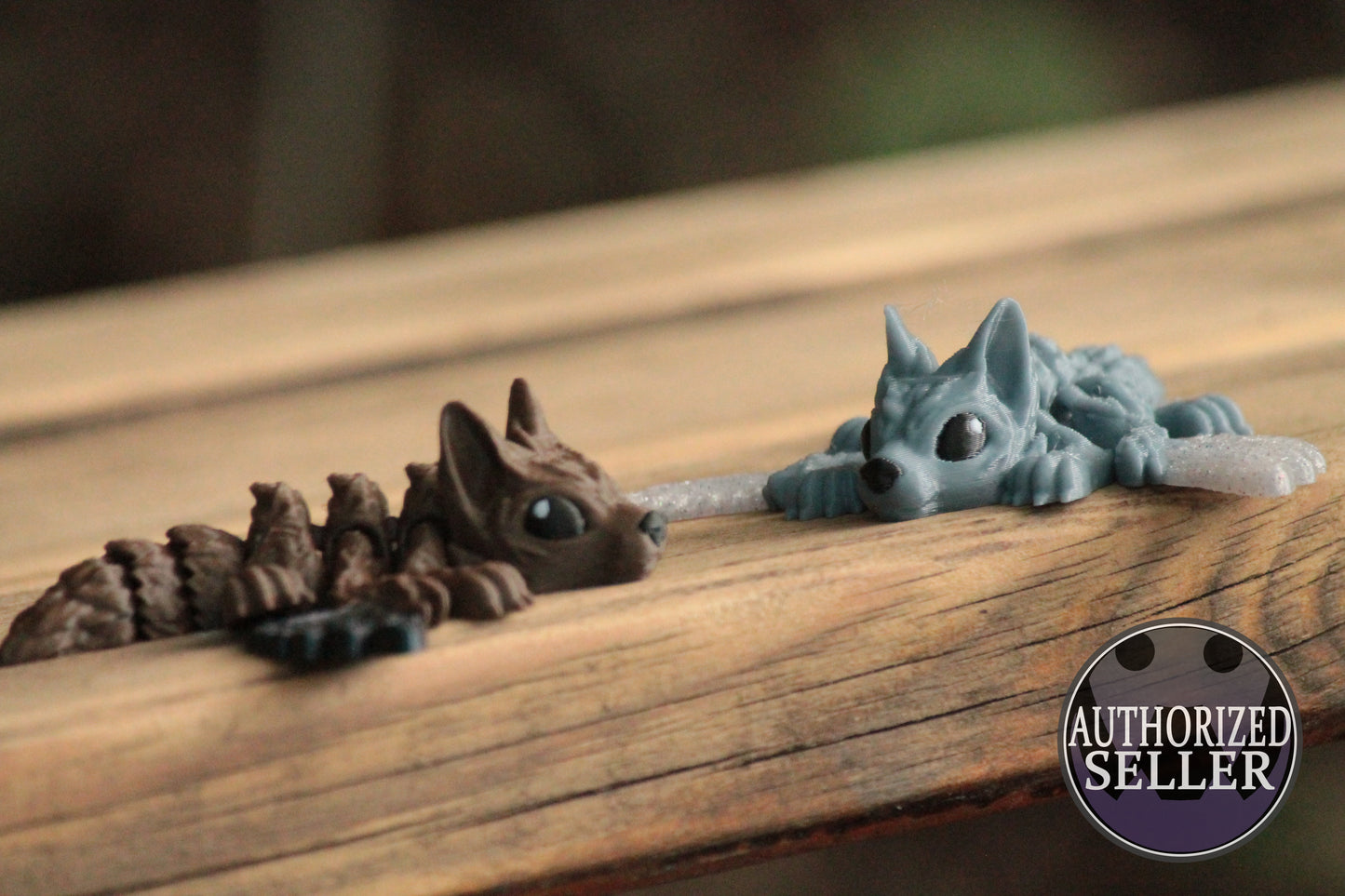 Tiny Wolf Winged – Mystische Wolfsfigur mit Flügeln Cinderwing3D