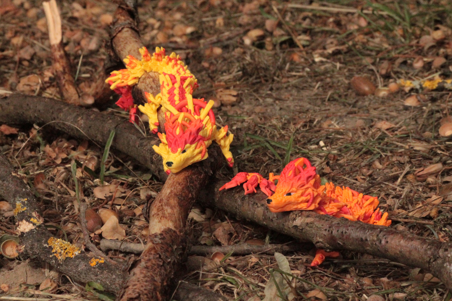 Solar Dragon – Strahlende Drachenfigur in Normal & Winged Cinderwing3D