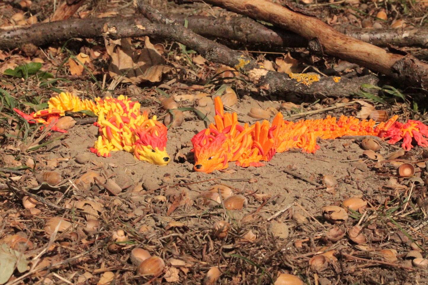 Solar Dragon – Strahlende Drachenfigur in Normal & Winged Cinderwing3D