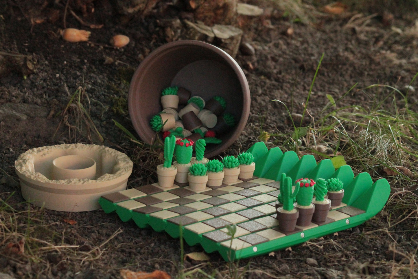 Cackti Chess Set + Damenfiguren & Aufbewahrung – Einzigartiges Fantasy-Schach ForgeCore