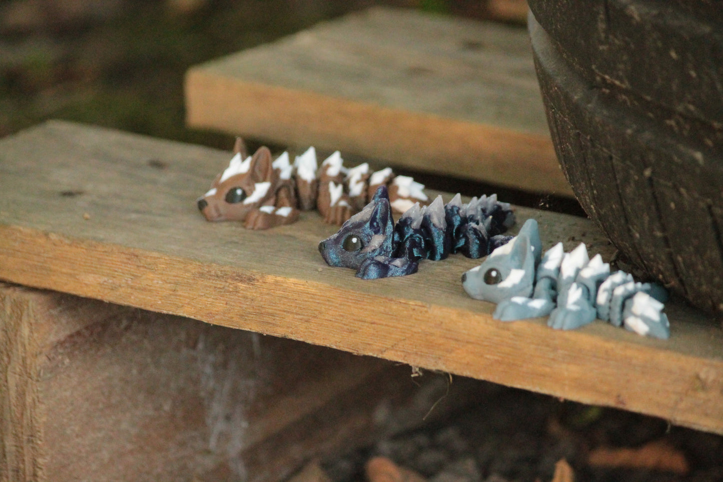 Tiny Wolf Crystal – Mystische Wolfsfigur mit Kristall-Flair Cinderwing3D