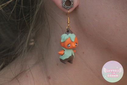 Pumpkin Man Ohrring – Verspielter Ohrschmuck für Halloween Layers in Green