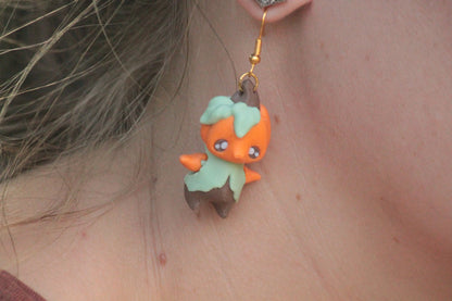 Pumpkin Man Ohrring – Verspielter Ohrschmuck für Halloween Layers in Green