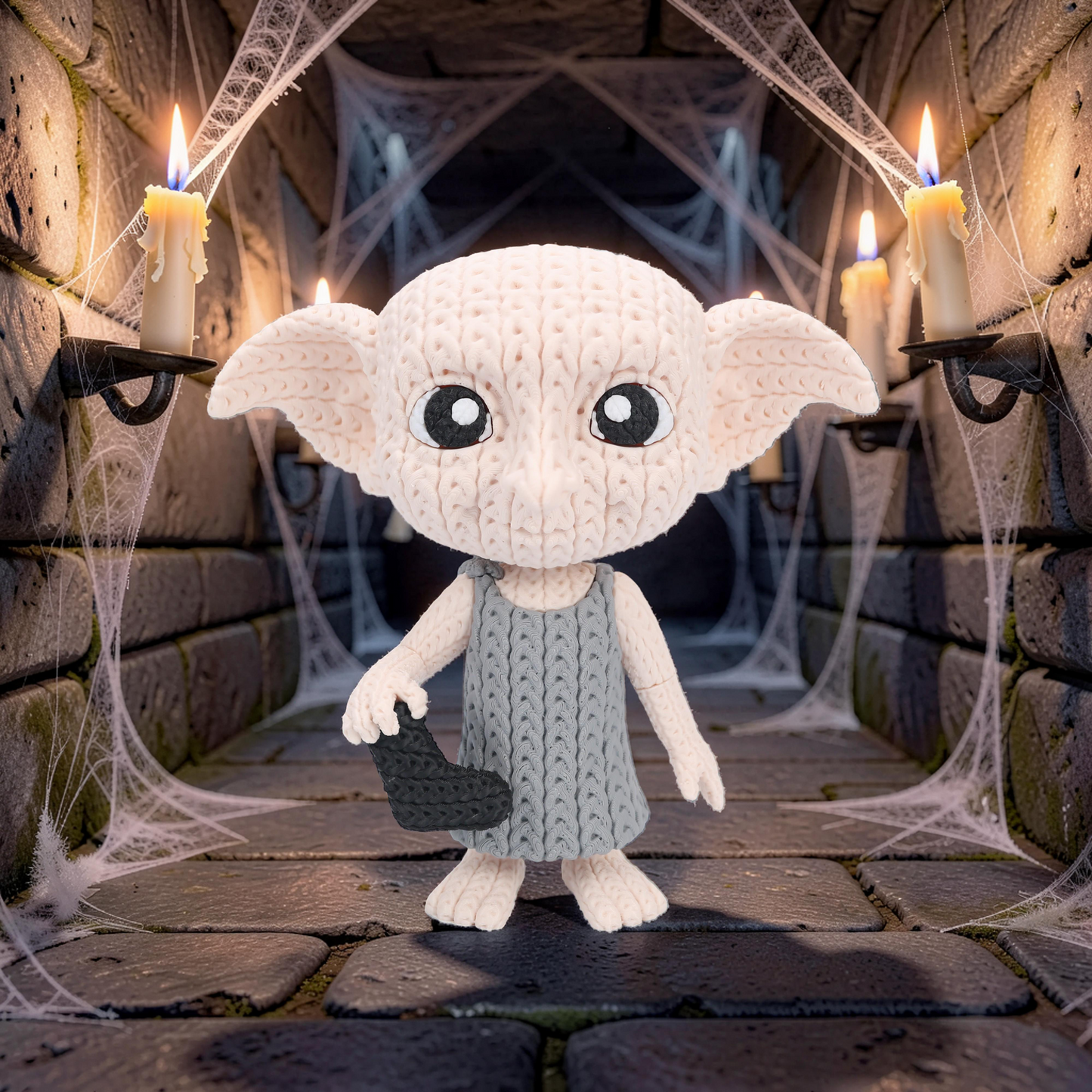 Hauself im Stricklook – Magische Sammlerfigur mit Herz Whale 3D Studio