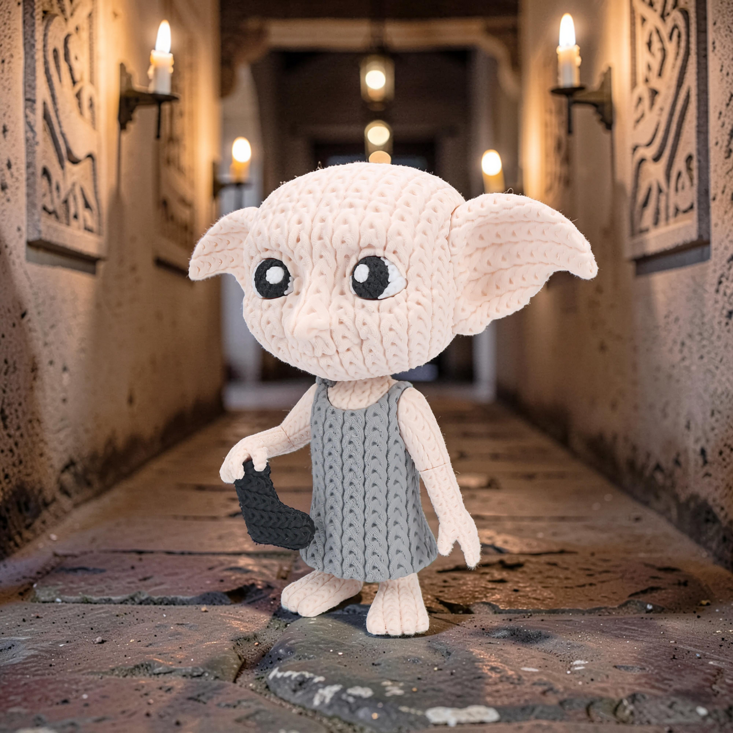 Hauself im Stricklook – Magische Sammlerfigur mit Herz Whale 3D Studio