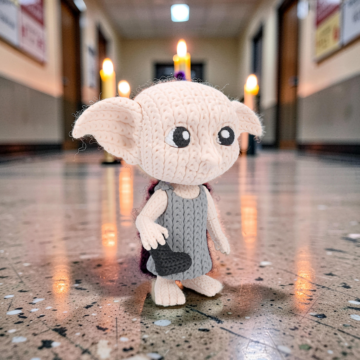 Hauself im Stricklook – Magische Sammlerfigur mit Herz Whale 3D Studio