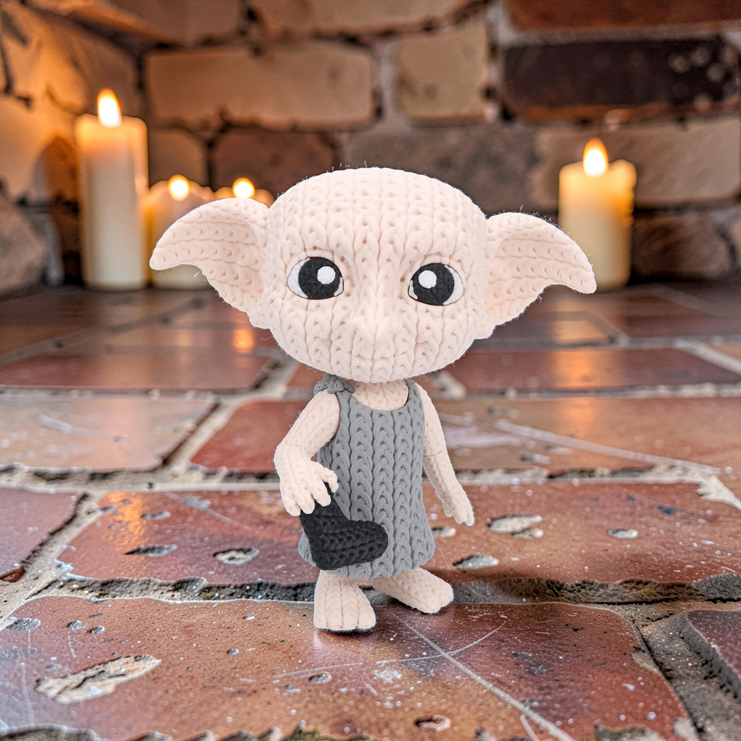 Hauself im Stricklook – Magische Sammlerfigur mit Herz Whale 3D Studio