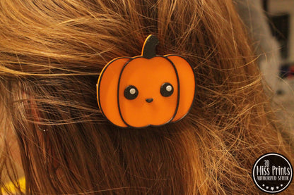 Halloween Pumpkin Hairclip – Süßer Kürbis-Haarschmuck 3D Miss Prints