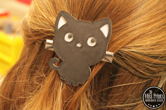 Halloween Cat Hairclip – Verspielter Haarschmuck mit Katzenzauber 3D Miss Prints