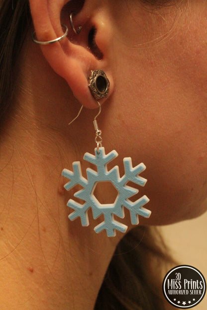 Snowflake Earring – Eleganter Winterzauber für deine Ohren 3D Miss Prints