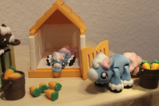 Unicorn Pony & Stable – Ein magisches Zuhause für dein Einhorn Layers in Green