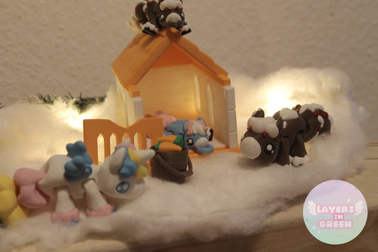 Unicorn Pony & Stable – Ein magisches Zuhause für dein Einhorn Layers in Green