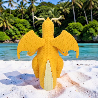 Sanfter Himmelsdrache im Stricklook – Gemütliche Sammlerfigur mit Charme Whale 3D Studio