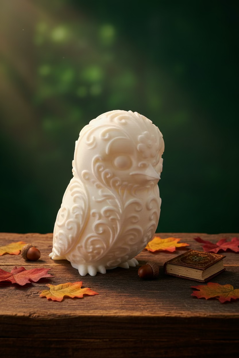 Cremefarbenes Panda-Ornament mit Reliefstruktur, dekorativer Anhänger
