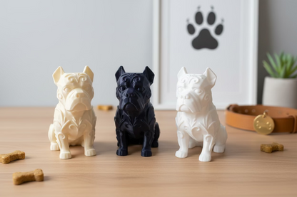 Dekofigur Deutsche Dogge: drei Farbausführungen in Creme, Schwarz und Weiß
