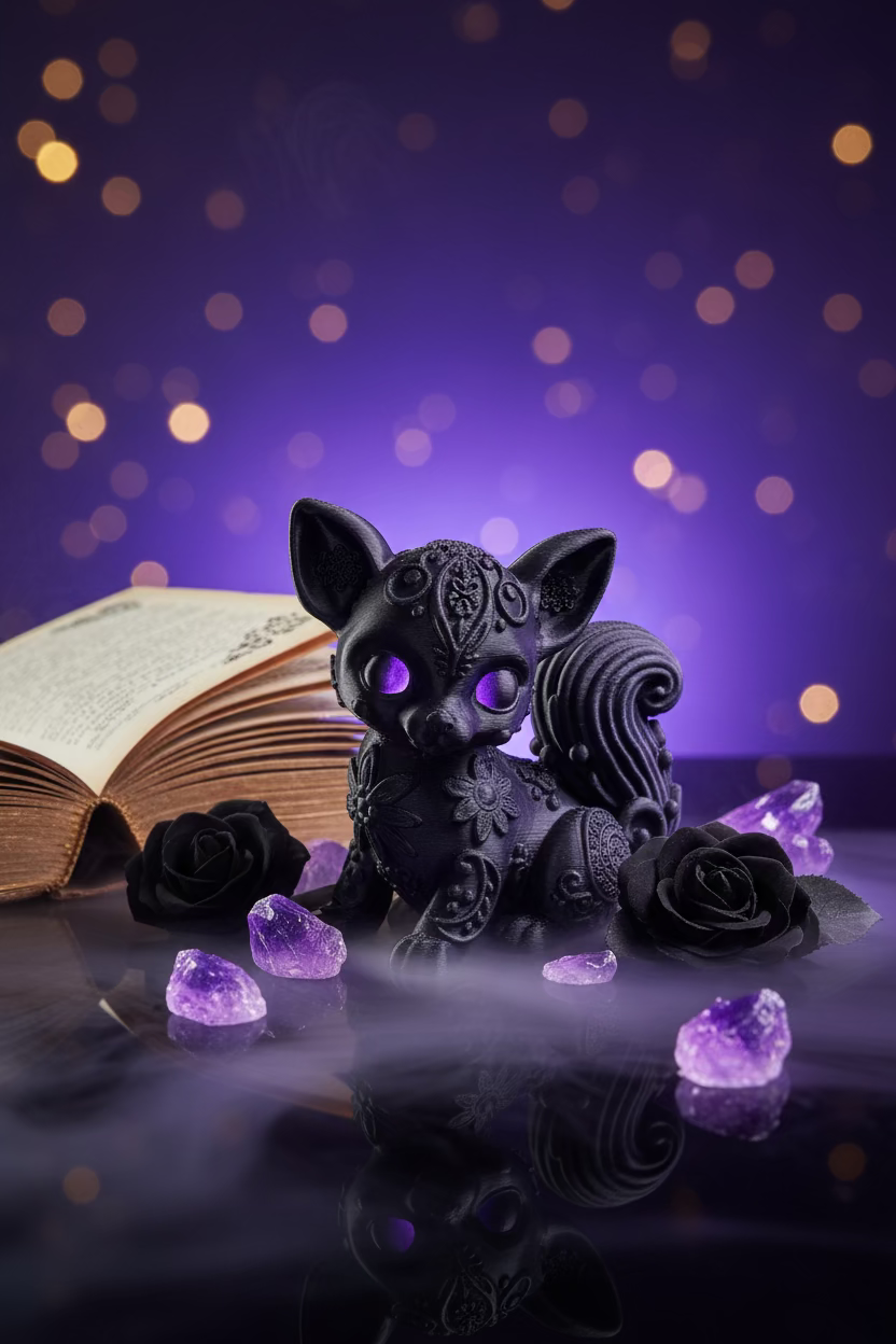 Schwarzer Chihuahua-Ornament/Schlüsselanhänger, sitzende Hunderfigur mit geschwungenem Schwanz