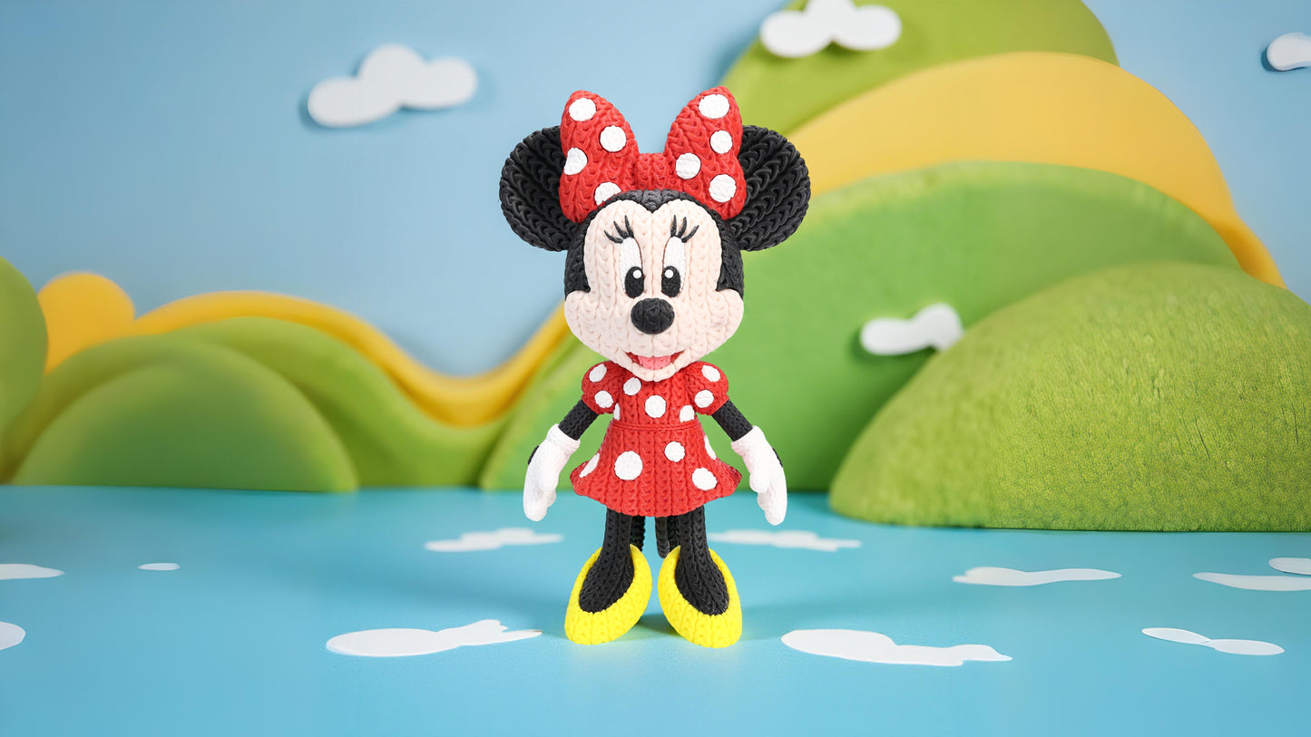 Knitted Classic Bow Mouse – Eleganter Cartoon-Charakter im cozy Stricklook Whale 3D Studio Whale 3D Studio