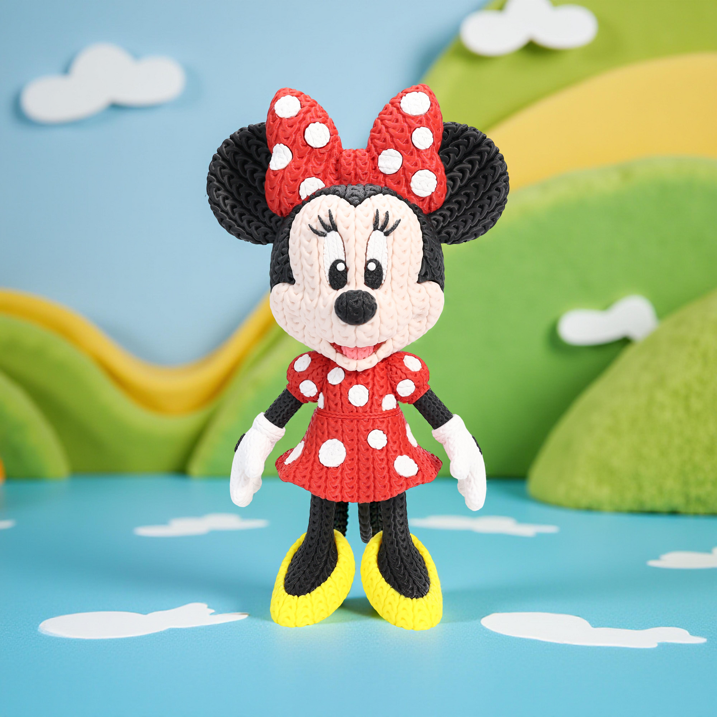 Knitted Classic Bow Mouse – Eleganter Cartoon-Charakter im cozy Stricklook Whale 3D Studio Whale 3D Studio