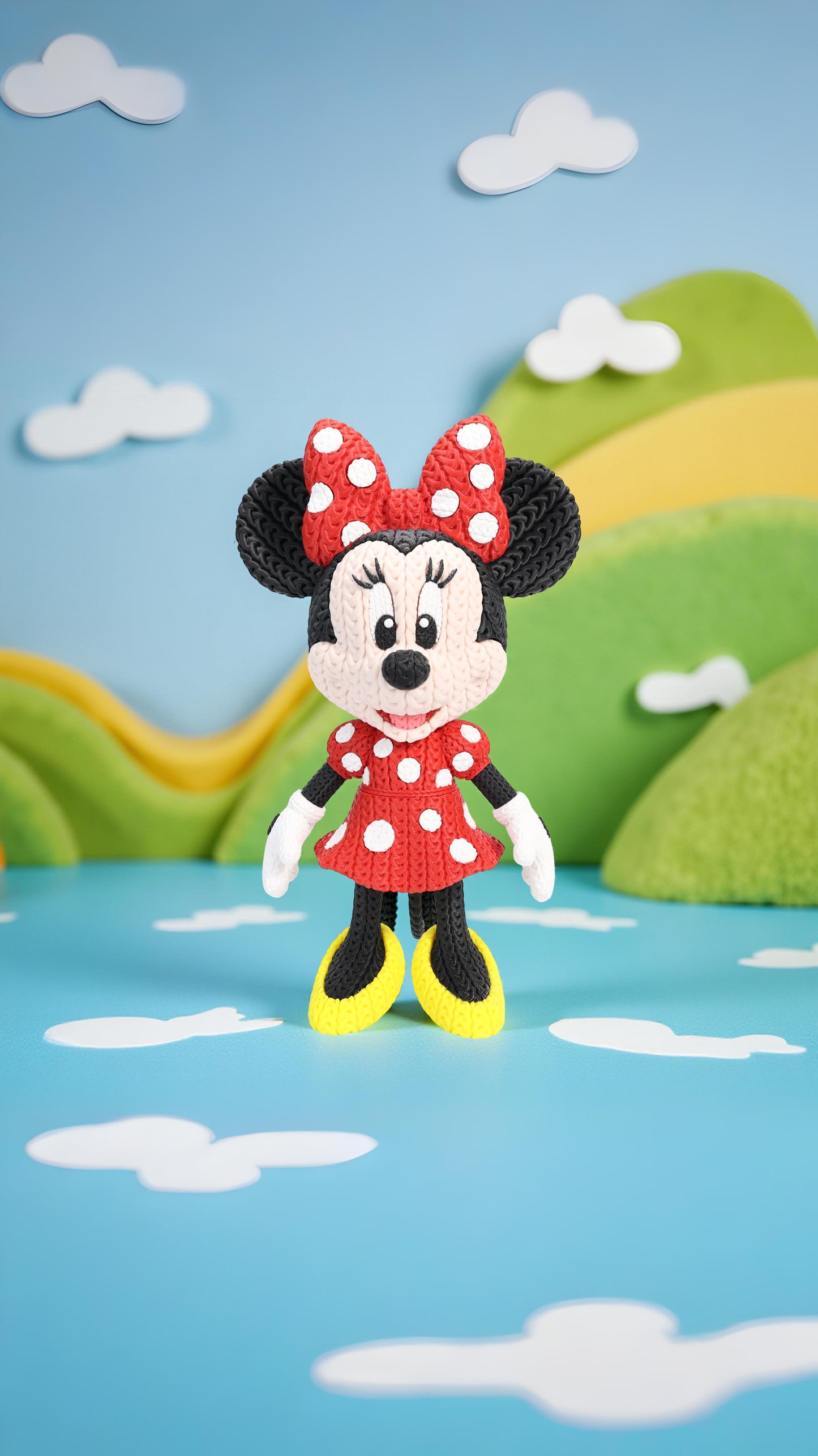 Knitted Classic Bow Mouse – Eleganter Cartoon-Charakter im cozy Stricklook Whale 3D Studio Whale 3D Studio