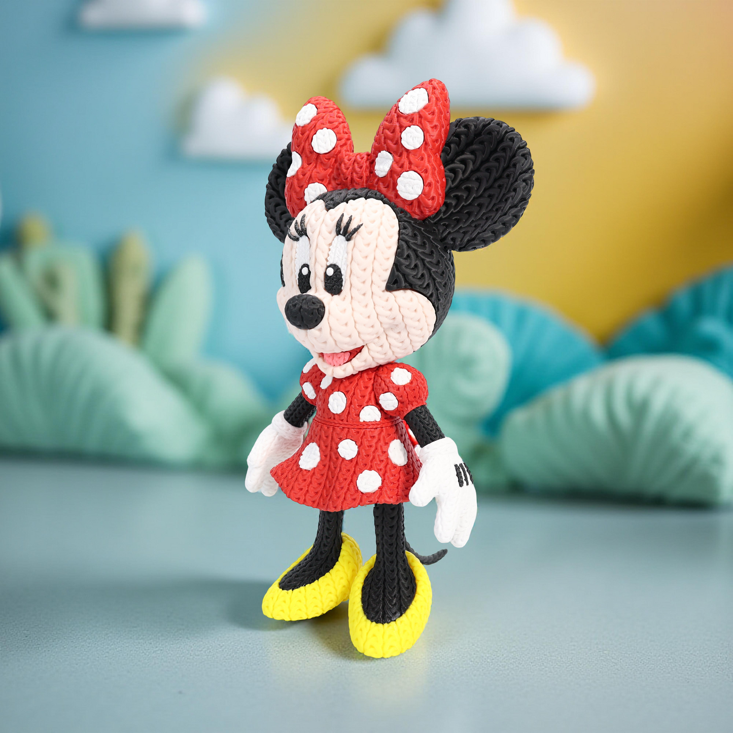 Knitted Classic Bow Mouse – Eleganter Cartoon-Charakter im cozy Stricklook Whale 3D Studio Whale 3D Studio