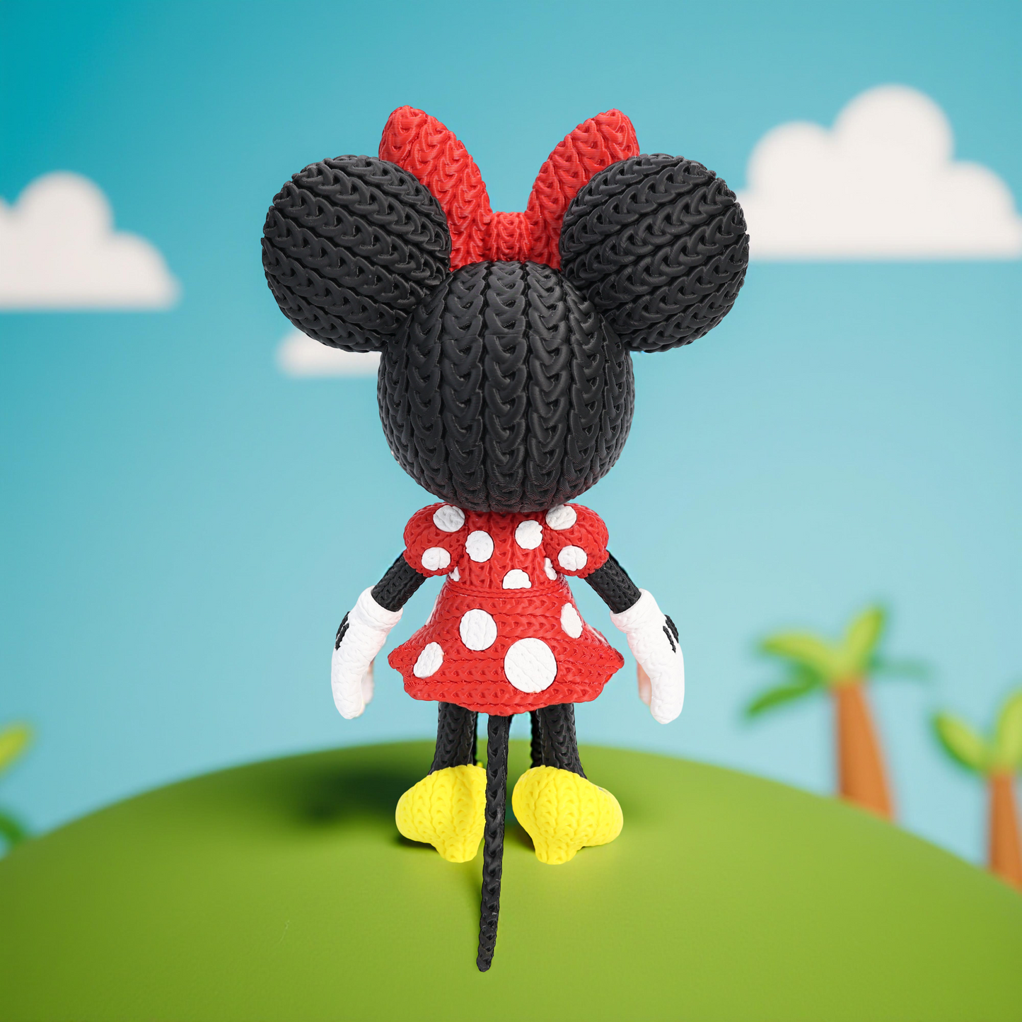 Knitted Classic Bow Mouse – Eleganter Cartoon-Charakter im cozy Stricklook Whale 3D Studio Whale 3D Studio