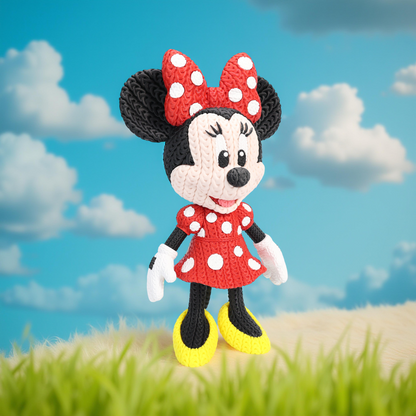 Knitted Classic Bow Mouse – Eleganter Cartoon-Charakter im cozy Stricklook Whale 3D Studio Whale 3D Studio