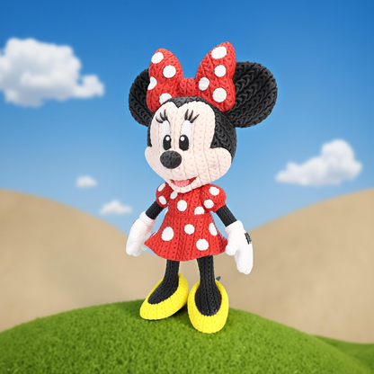 Knitted Classic Bow Mouse – Eleganter Cartoon-Charakter im cozy Stricklook Whale 3D Studio Whale 3D Studio
