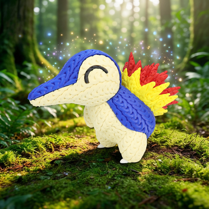 Knitted Fire Creature – Cozy Sammlerfigur im Stricklook Whale 3D Studio
