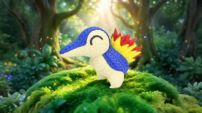Knitted Fire Creature – Cozy Sammlerfigur im Stricklook Whale 3D Studio