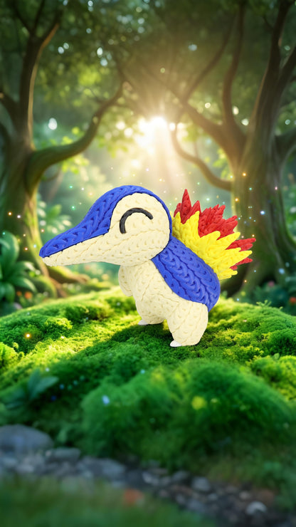 Knitted Fire Creature – Cozy Sammlerfigur im Stricklook Whale 3D Studio