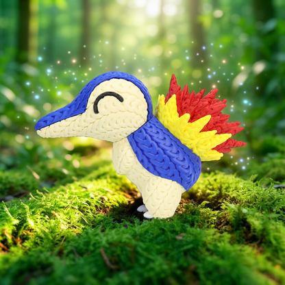 Knitted Fire Creature – Cozy Sammlerfigur im Stricklook Whale 3D Studio