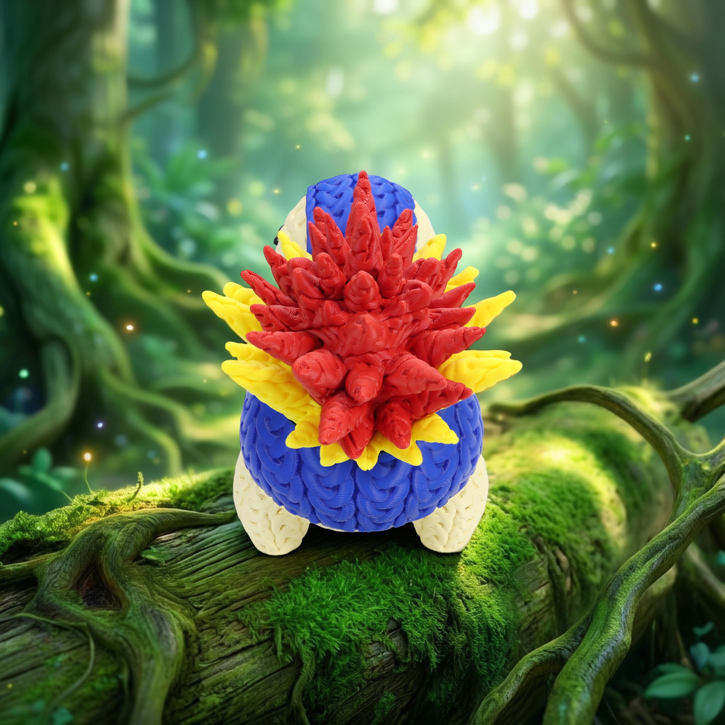 Knitted Fire Creature – Cozy Sammlerfigur im Stricklook Whale 3D Studio