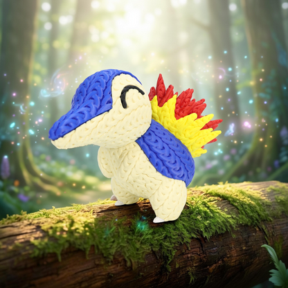 Knitted Fire Creature – Cozy Sammlerfigur im Stricklook Whale 3D Studio