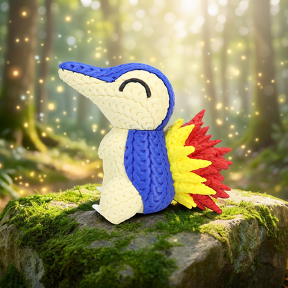 Knitted Fire Creature – Cozy Sammlerfigur im Stricklook Whale 3D Studio
