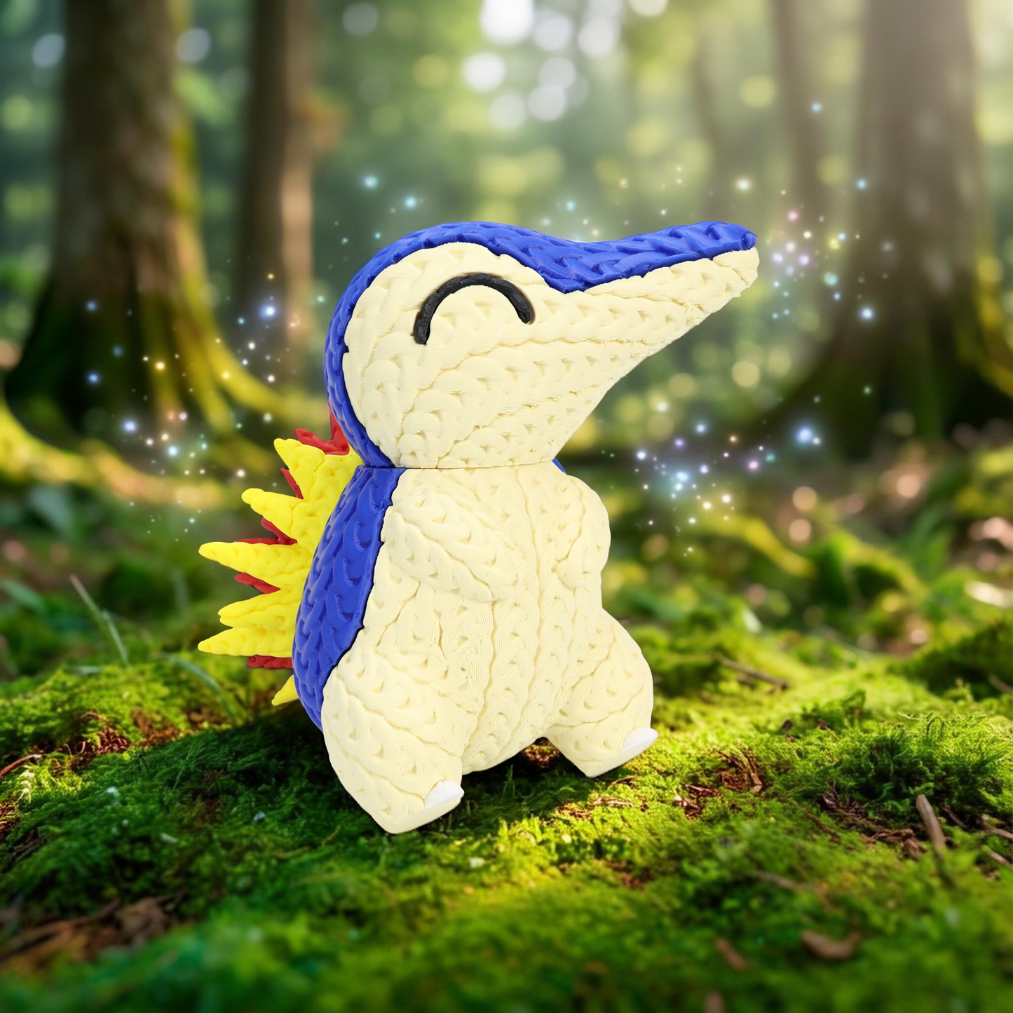 Knitted Fire Creature – Cozy Sammlerfigur im Stricklook Whale 3D Studio