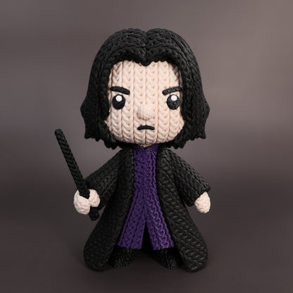 Knitted Dark Wizard Teacher – Cozy Sammlerfigur im Stricklook Whale 3D Studio