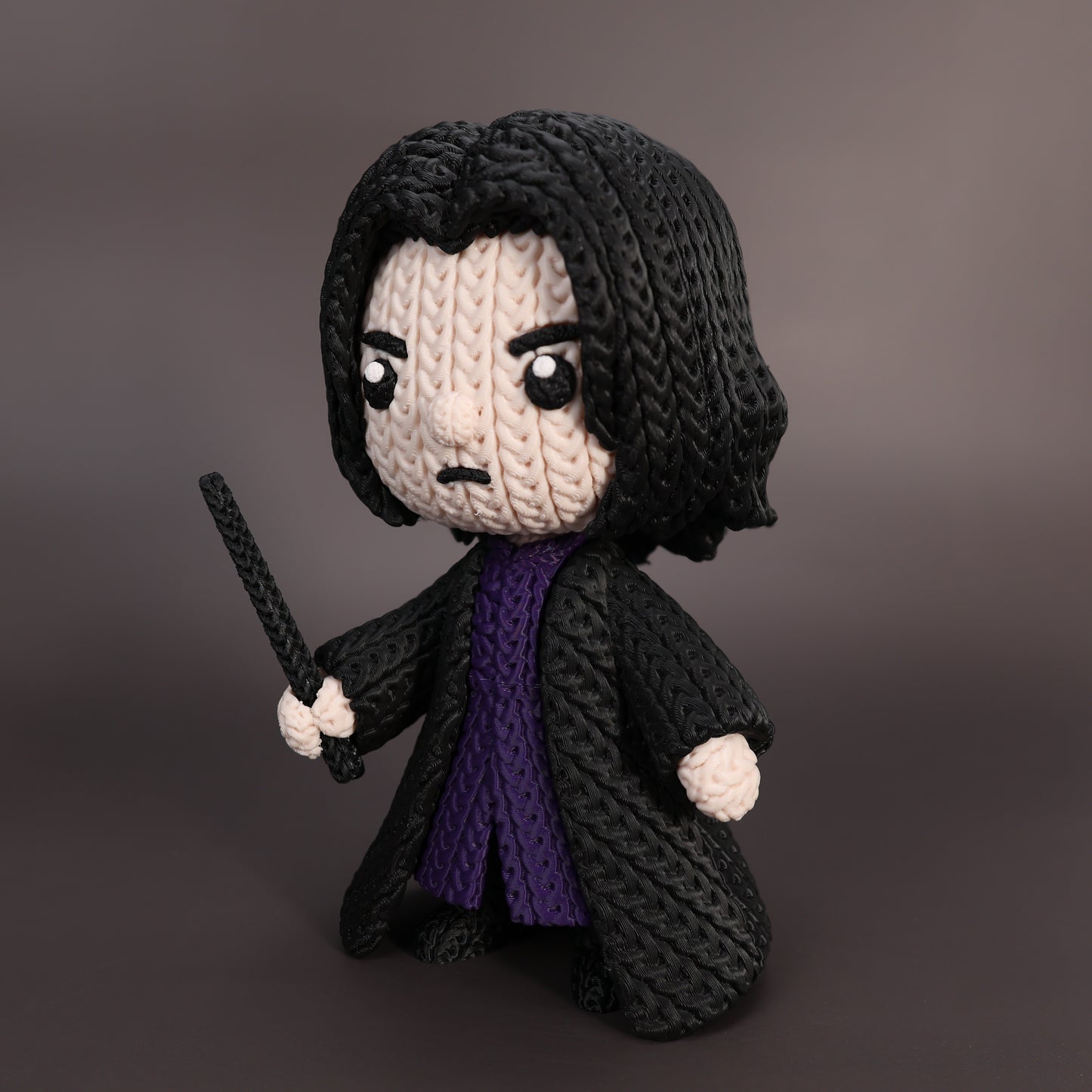 Knitted Dark Wizard Teacher – Cozy Sammlerfigur im Stricklook Whale 3D Studio