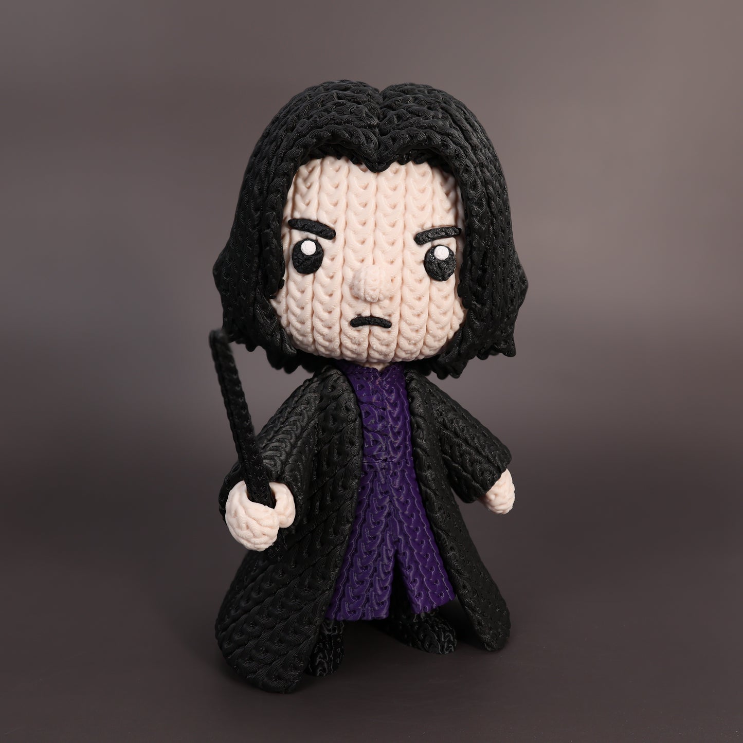 Knitted Dark Wizard Teacher – Cozy Sammlerfigur im Stricklook Whale 3D Studio