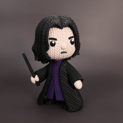Knitted Dark Wizard Teacher – Cozy Sammlerfigur im Stricklook Whale 3D Studio