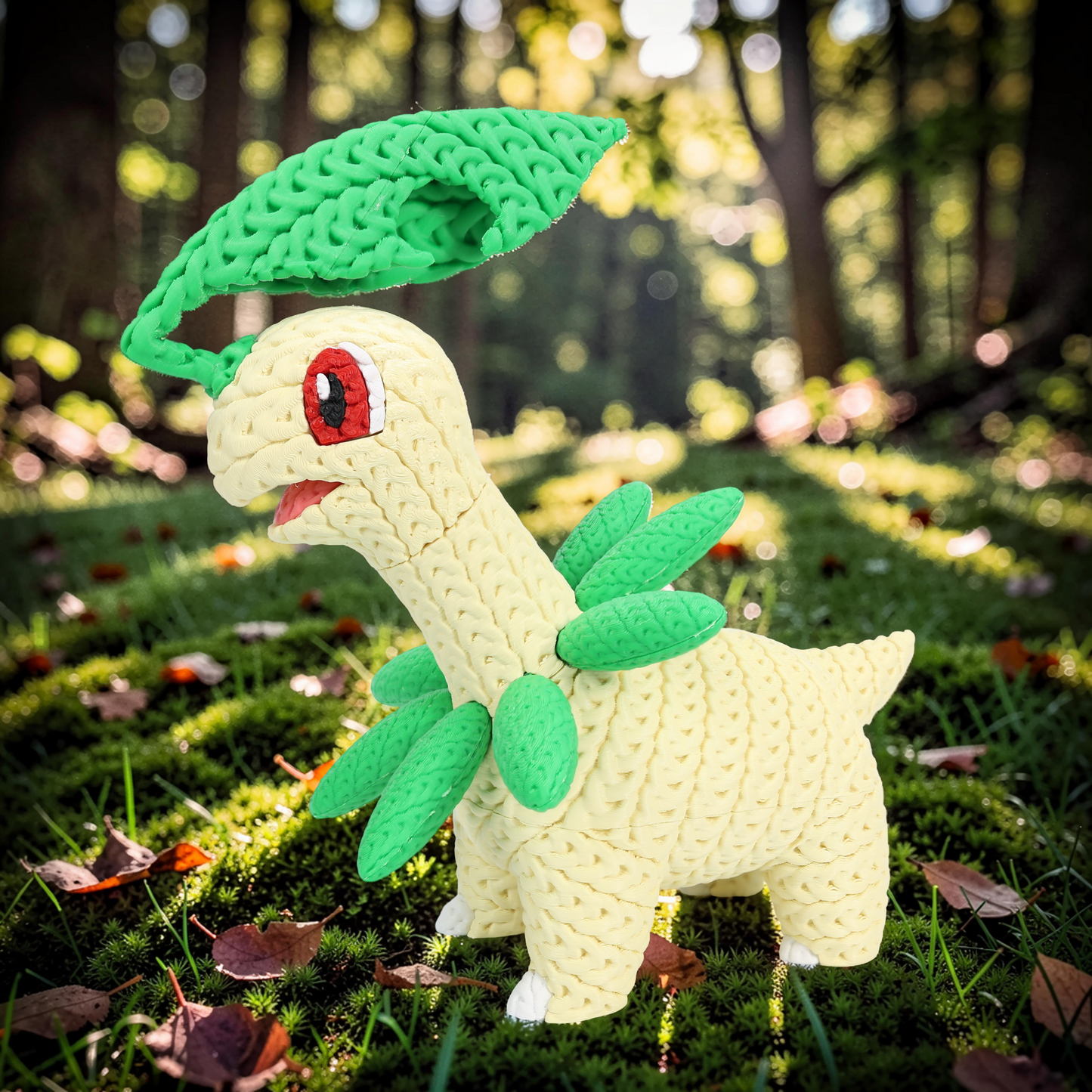 Knitted Leaf Creature – Cozy Sammlerfigur im Stricklook Whale 3D Studio