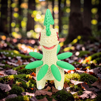 Knitted Leaf Creature – Cozy Sammlerfigur im Stricklook Whale 3D Studio
