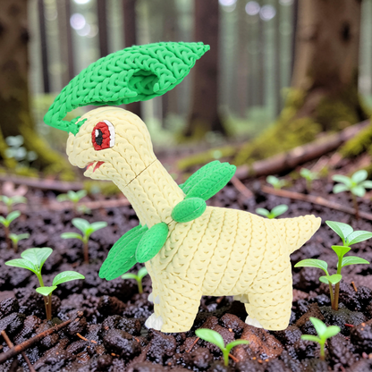 Knitted Leaf Creature – Cozy Sammlerfigur im Stricklook Whale 3D Studio