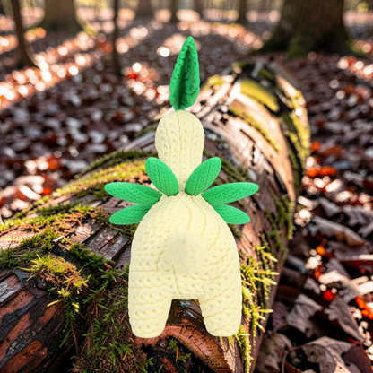 Knitted Leaf Creature – Cozy Sammlerfigur im Stricklook Whale 3D Studio